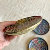 Flower of Life Smudge Dish-Rainbow 生命之花皀石淨化碟-彩虹