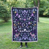 Flowers and Feelings Woven Throw Blanket Tapestry 花花棉氈