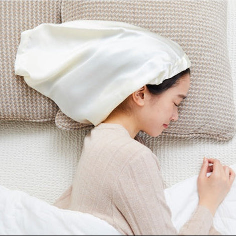 〖躺靚！〗日本 Cocoonfit Premium Silk Cap 絲綢晚安美髮帽