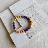 Aromatic Palo Santo Bracelet with Amethyst 香香聖木紫水晶手串