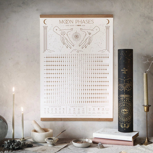 2026 Moon Phases + Signs A2 Wall Calendar 月相 A2 掛牆月曆 （ Last One! )