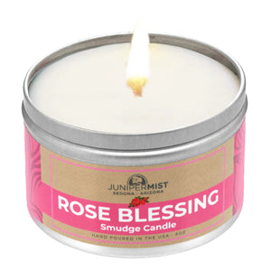 Juniper Mist Rose Blessings Smudge Candle 玫瑰鼠尾草淨化蠟燭
