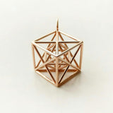 Metatron Cube Pendant - Brass