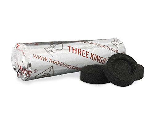 Three Kings Charcoal - 33mm  - 10 Tablets  三皇牌碳餅 - 33mm - 10 粒裝