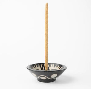Small Incense Stick Holder - Black & White  秘魯陶瓷線香座 - 黑白色 *附送線香